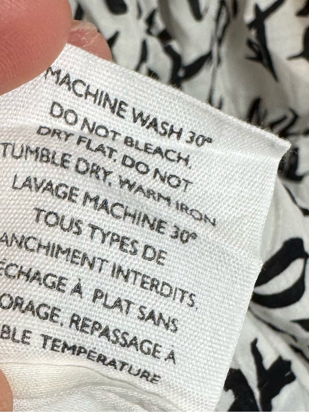 Mii Collection Poplin Black & White Script Maxi Skirt with Elastic Waist Small - Picture 9 of 9